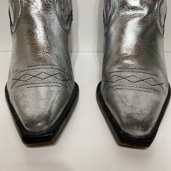 Vince Camuto Nedema Western Knee High Boot in Metallic Silver - Picture 7 of 17